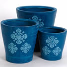 Blue Flower Design Vase